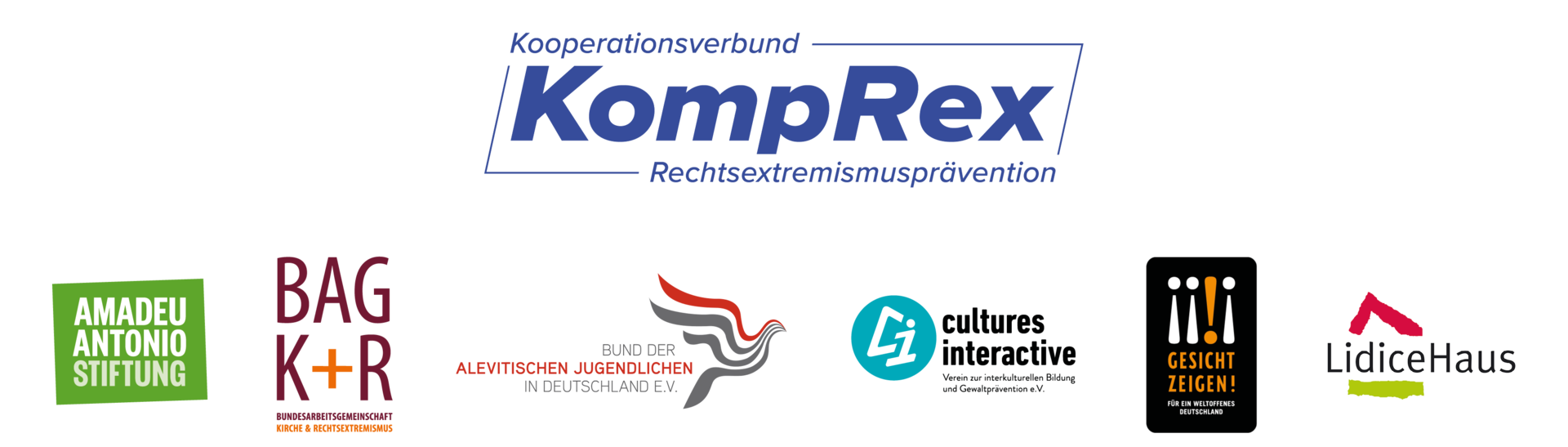 Logos des Komprex und seiner Mitgliedsorganisationen
