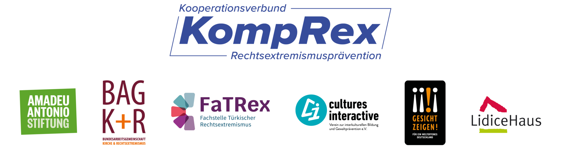 Logos des Komprex und seiner Mitgliedsorganisationen